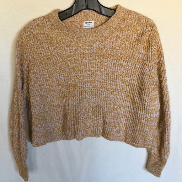 Cotton On Sweaters Cottonon Crop Top Knit Long Sleeve Sweater With